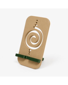 Suport de Telefon Savonia – Model Spirală, imprimat 3D, Bej, 15 × 8 × 7 cm