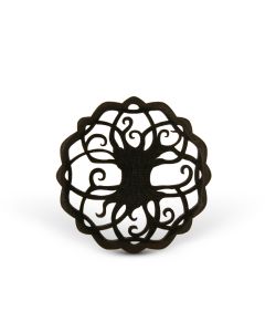 Amuleta din Lemn - The Tree of Life, Negru, Red Owl