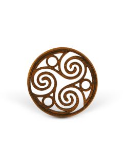 Amuleta din Lemn - The Trinity Spiral of Life, Maro, Red Owl