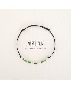 Bratara,cod Morse, cu mesajul Niște Zen, Handmade
