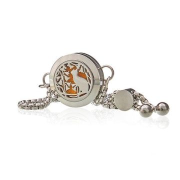 Bratara aromaterapie Cat and Flowers, 20mm - Ancient Wisdom