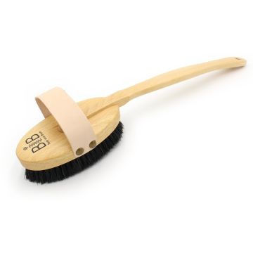 Perie de Masaj cu Maner Detașabil și Efect de Ionizare - Fibre de Bronz și Păr de Cal