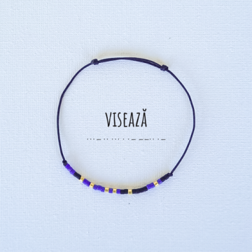 Bratara,cod Morse, cu mesajul Viseaza, Handmade