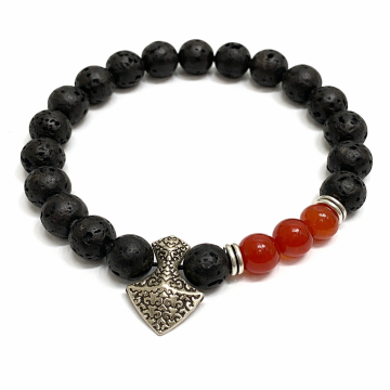 Bratara Piatra Lava – Carnelian si Secure Vitalitate si Curaj