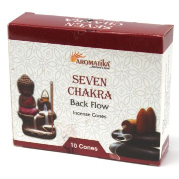 Conuri Parfumate Aromatice „Fum Curgător” - 7 Chakre, 10 bucati