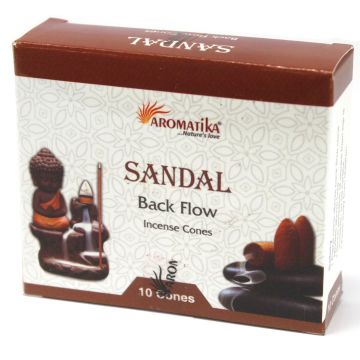 Conuri Parfumate Aromatice „Fum Curgător” - Lemn de Santal, 10 bucati