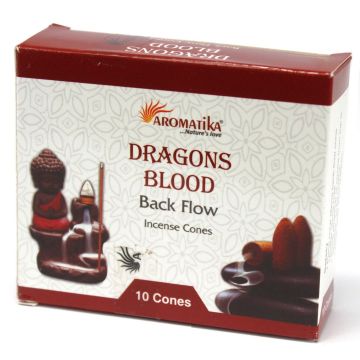 Conuri Parfumate Aromatice „Fum Curgător” - Sânge de Dragon, 10 bucati