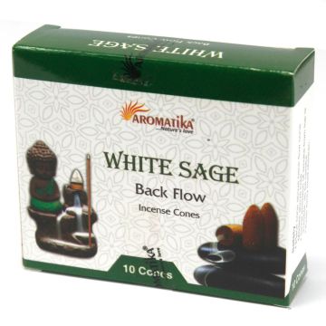 Conuri Parfumate Aromatice „Fum Curgător” - Salvie Albă, 10 bucati