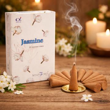 Conuri Parfumate Iasomie – Set 15 Conuri cu Suport