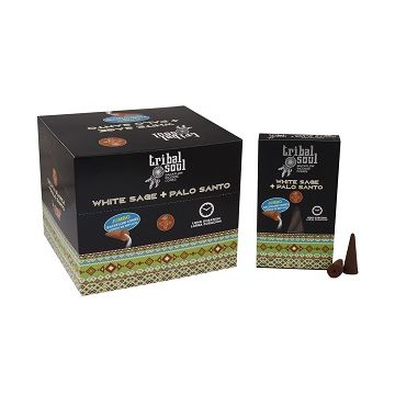 Conuri Parfumate Tribale - Palo Santo și Salvie Albă, 10 bucăți