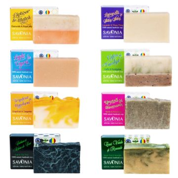 Set 8 sapunuri 100% naturale, Gama de Poveste, 90g
