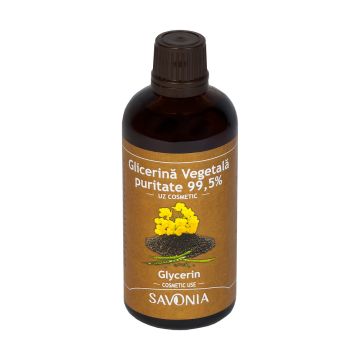 Glicerina Vegetala, Puritate 99,5%, Uz Cosmetic, Savonia, 100 ml