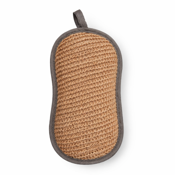 Pad exfoliant din iuta naturala pentru dus, forma ergonomica, 10 x 20 cm