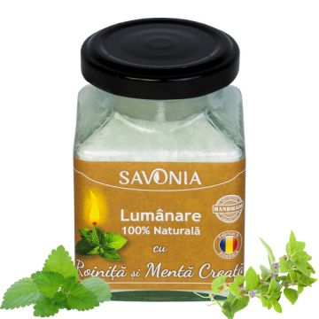 Roinita si Menta Creata - Lumanare 100% Naturala 200 g, Savonia