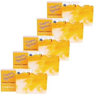 Set 5 buc - Sapun Natural Grapefruit si Mandarin, Savonia