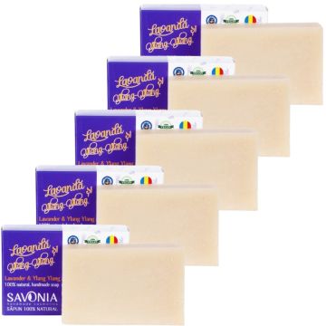 Set 5 buc - Sapun Natural Lavanda si Ylang Ylang, Savonia