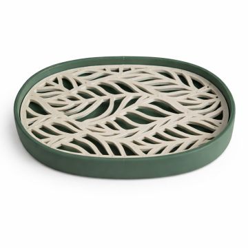 Sapuniera Savonia Botanic Realizata la Imprimanta 3D – Verde Mat, 12.5 × 8.5 × 2 cm