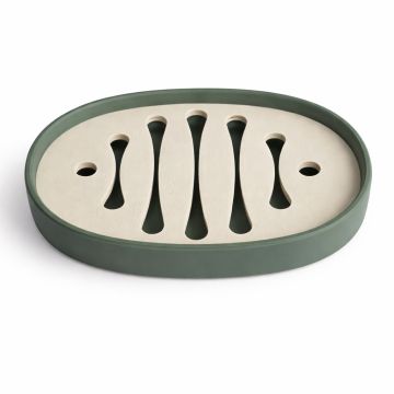 Sapuniera Savonia Echilibru Realizata la Imprimanta 3D – Verde Mat, 12.5 × 8.5 × 2 cm