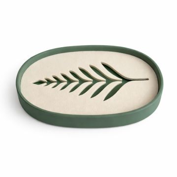 Sapuniera Savonia Feriga Realizata la Imprimanta 3D – Verde Mat, 12.5 × 8.5 × 2 cm