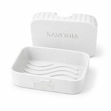 Sapuniera Savonia pentru Voiaj Realizata la Imprimanta 3D – Escapada, Alb Mat, 11.5 × 8 × 4 cm