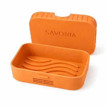 Sapuniera Savonia pentru Voiaj Realizata la Imprimanta 3D – Escapada, Portocaliu Mat, 11.5 × 8 × 4 cm
