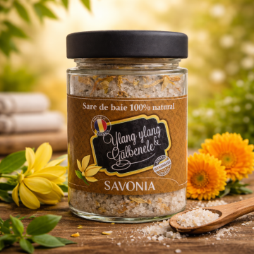 Sare de Baie Savonia cu Ylang Ylang si Galbenele, 350 gr.
