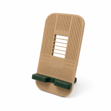 Suport de Telefon Savonia – Model Ritmic, imprimat 3D, Bej, 15 × 8 × 7 cm