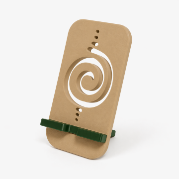 Suport de Telefon Savonia – Model Spirală, imprimat 3D, Bej, 15 × 8 × 7 cm