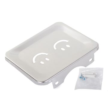Suport metalic pentru săpun Zâmbet - Fixare și pe perete (săpunieră) - 12 x 10 cm