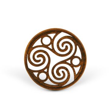 Amuleta din Lemn - The Trinity Spiral of Life, Maro, Red Owl