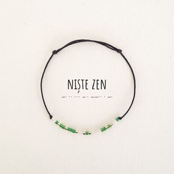 Bratara,cod Morse, cu mesajul Niște Zen, Handmade