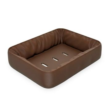 Săpunieră Savonia Realizată la Imprimanta 3D – Satina, Maro, 13 × 11 × 3 cm