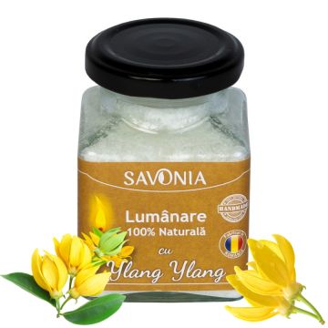 Ylang Ylang - Lumanare 100% Naturala 200 g, Savonia